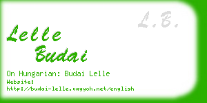lelle budai business card